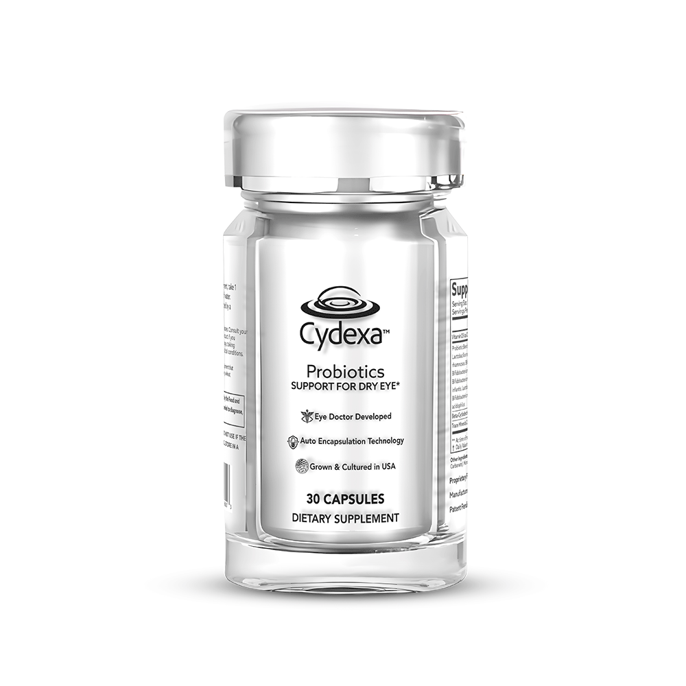 Cydexa™ Probiotics for Dry Eye Support, 30 Capsules, Eye Doctor Developed Dietary Supplement