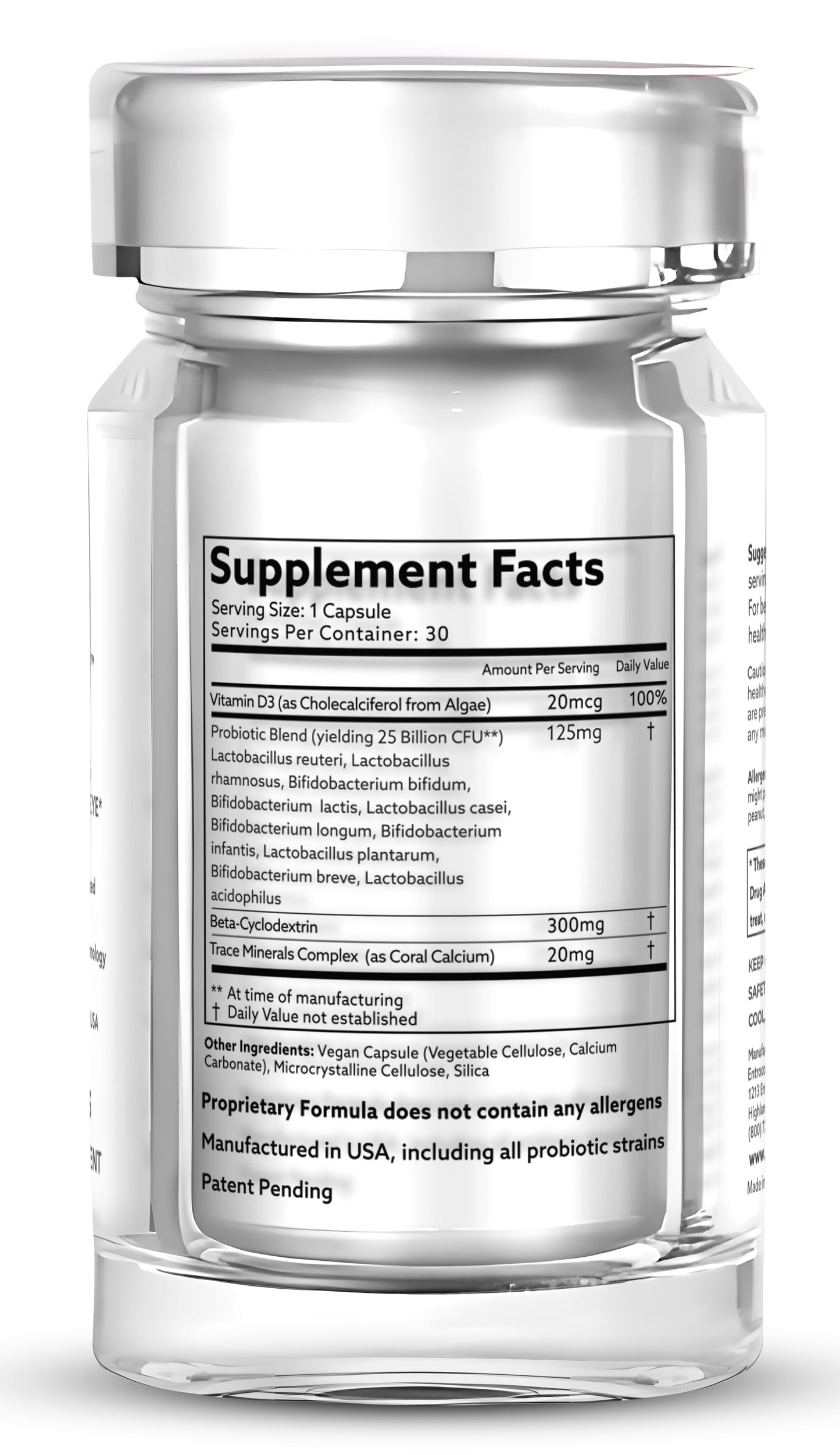 Cydexa™ Probiotics for Dry Eye Support, 30 Capsules, Eye Doctor Developed Dietary Supplement